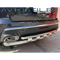 ДВ Ховер Защита заднего бампера труба двойная 60/42 мм с перемычками нержавейка