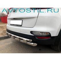 NX Защита заднего бампера труба двойная с перемычками 60/42 мм нержавейка