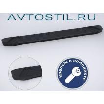 Tiggo 4 Пороги подножки площадки черные алюминивые крепеж в комплекте