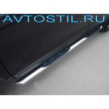 Fulwin Пороги подножки площадки с резиновой накладкой Premium крепеж в комплекте
