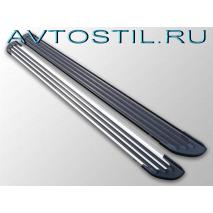 INFINITI JX35 QX60 2013 Пороги алюминиевые `Slim Line Silver` 